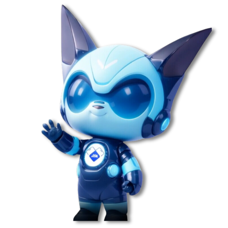 Mascot Mia Solution chào khách