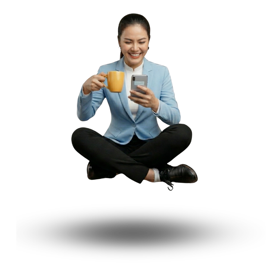 Cô gái MIA Solution đang làm việc